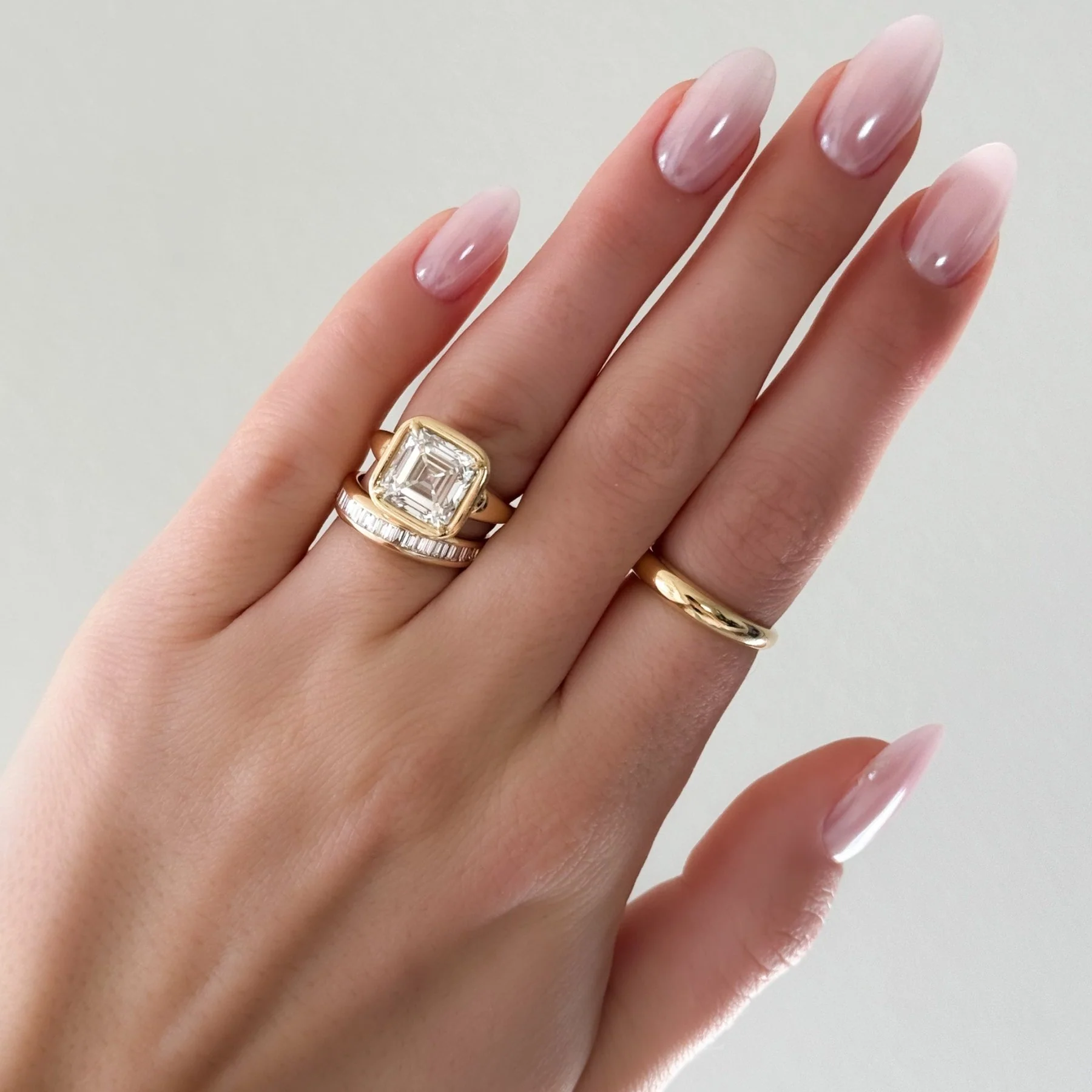 Club Ring Solitaire Engagement Ring With an Asscher Cut Diamond - Image 10