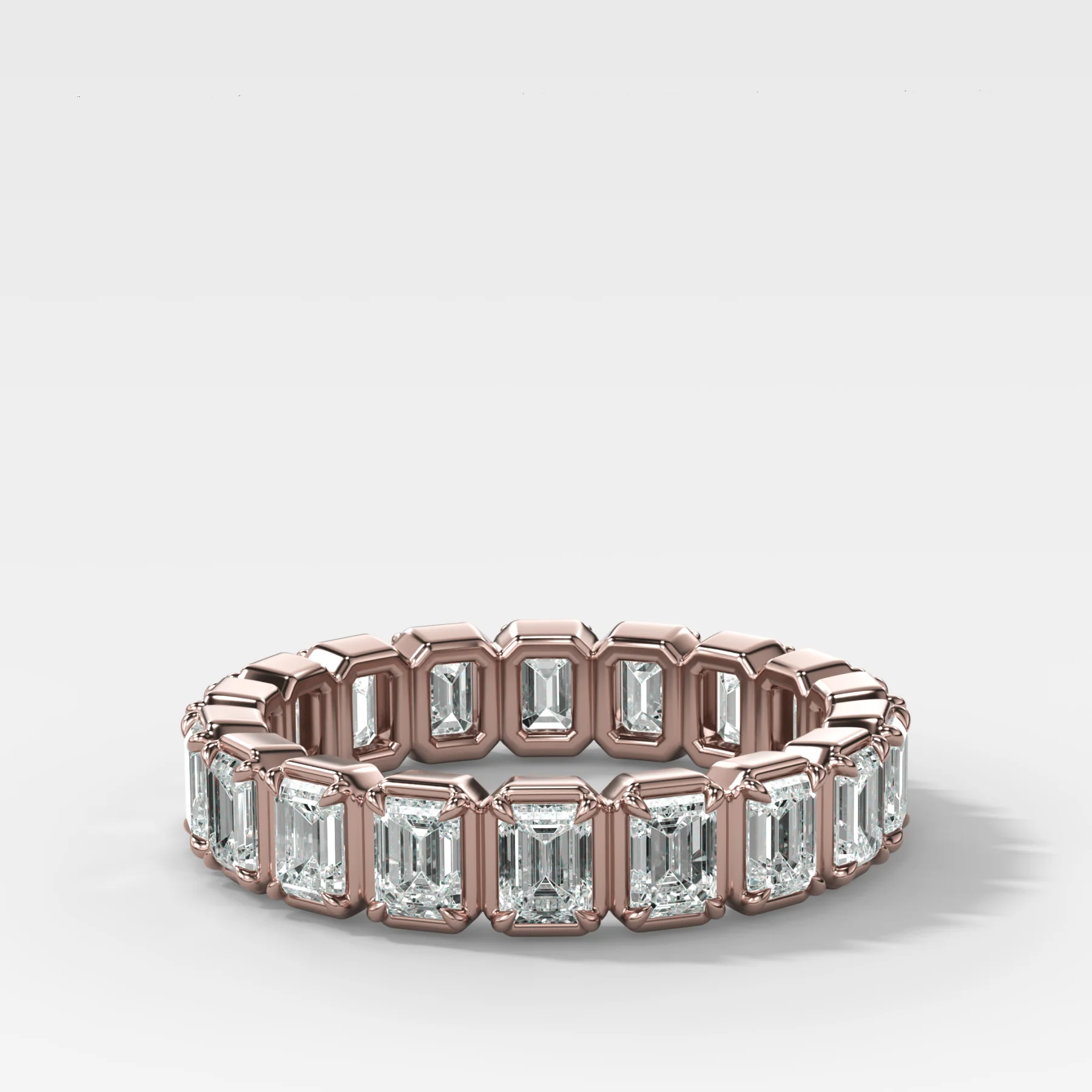 Club Set Eternity Band With Emerald Cuts - Image 3