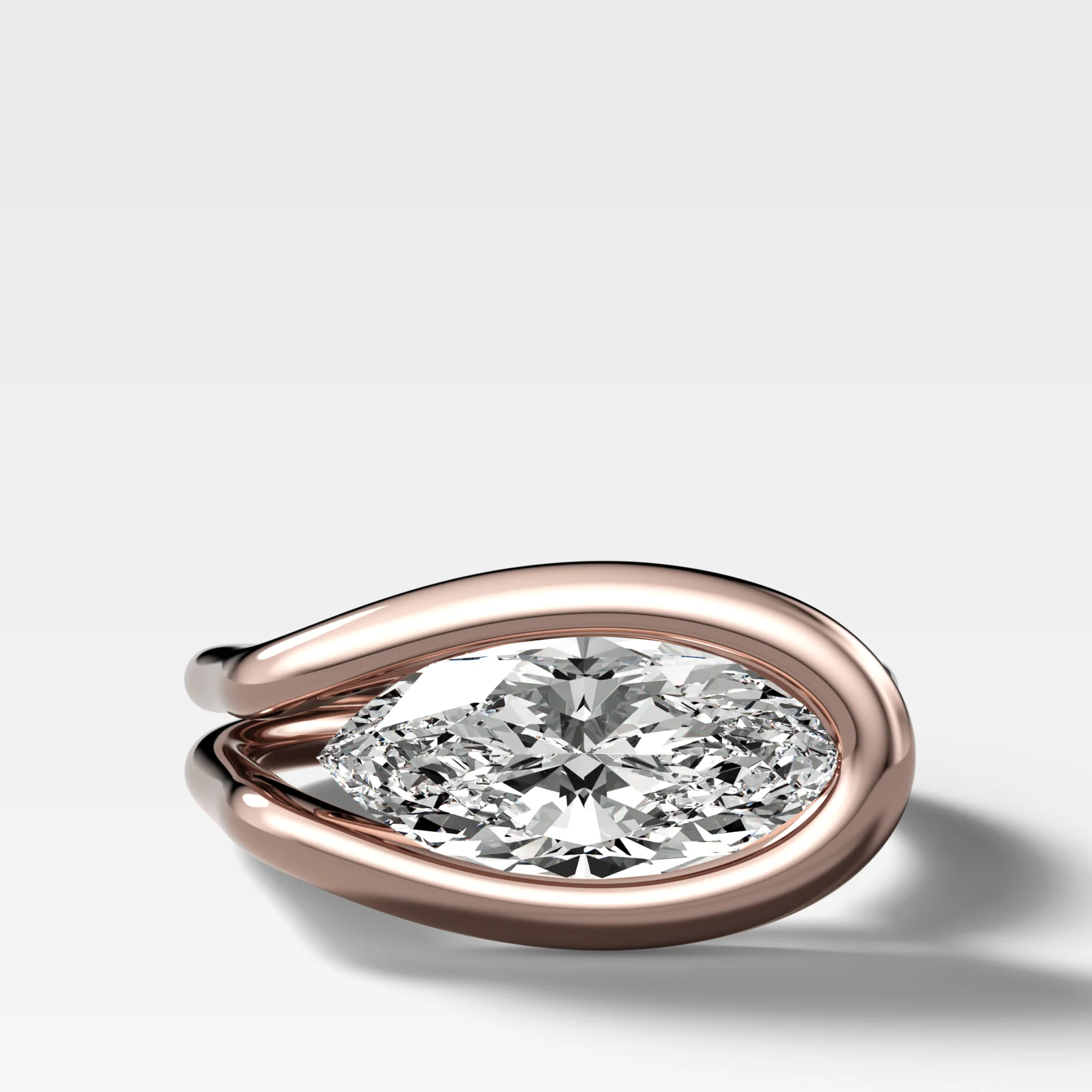 Lasso Engagement Ring with Marquise Cut Diamond - Image 4