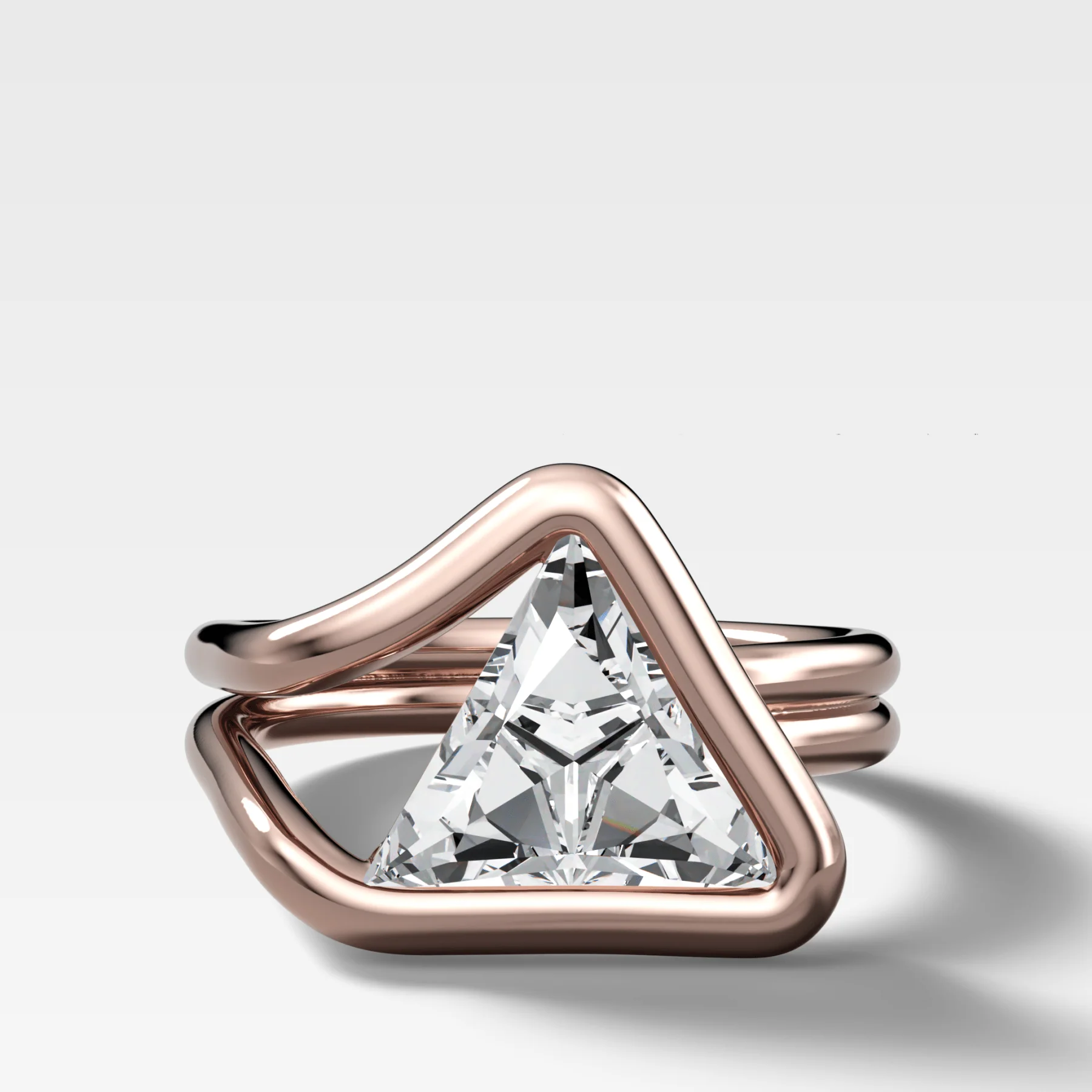 Lasso Engagement Ring with Trilliant Cut Diamond - Image 5