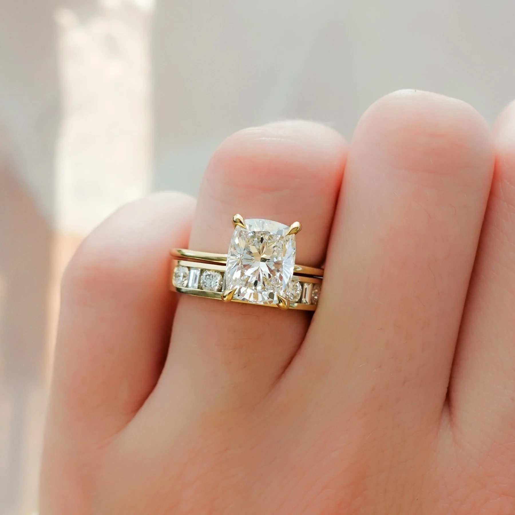 Multi Shape Channel Set Wedding band - Image 5