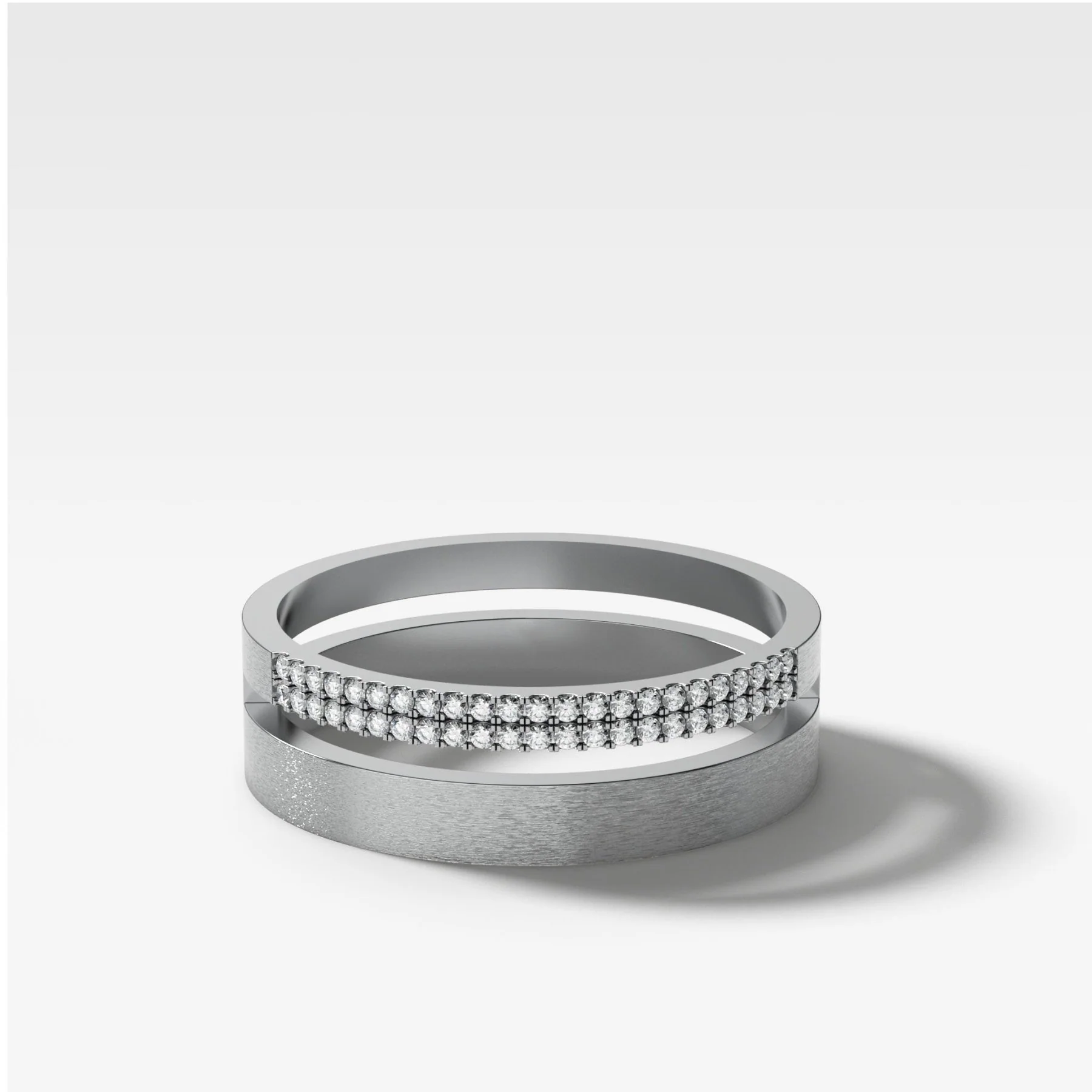 Orion Pavé Combo Wedding Band - Image 3
