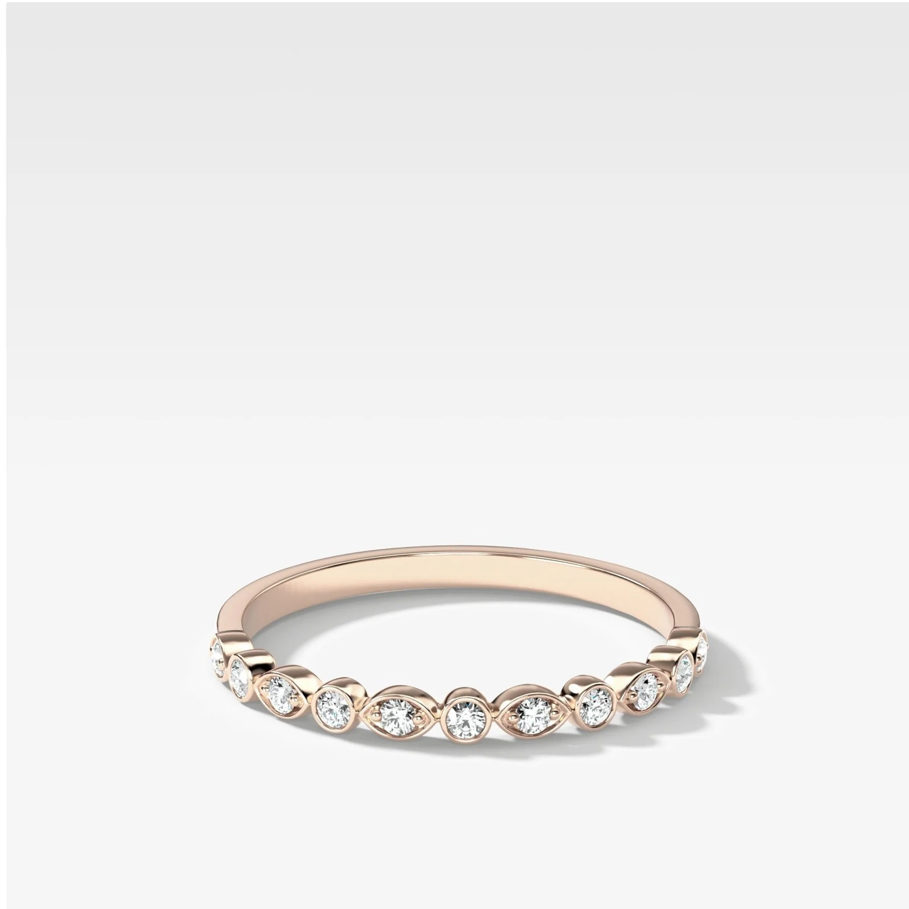 Scalloped Diamond Wedding Band - Image 3