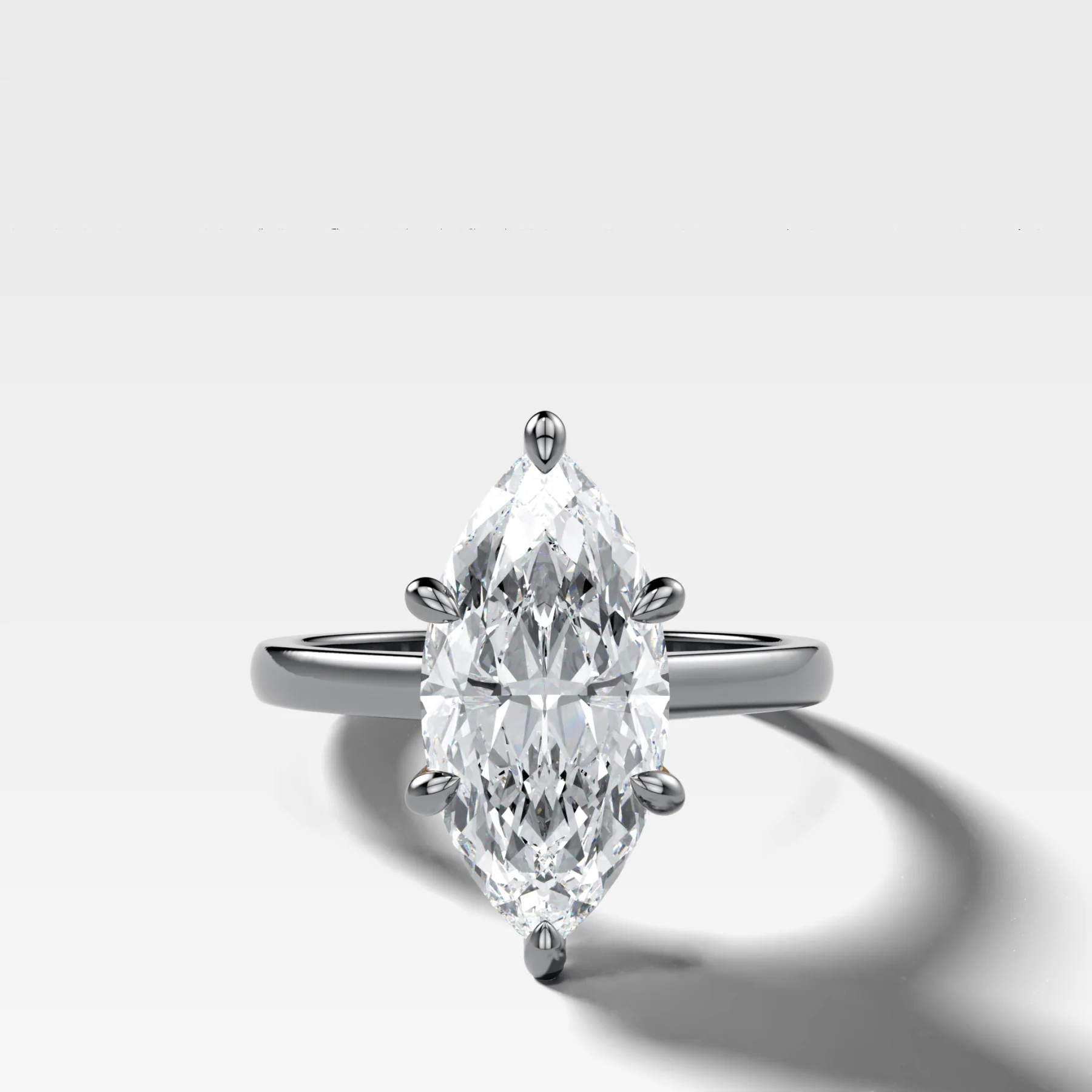 Supernova Solitaire Engagement Ring With Marquise Cut Diamond - Image 3