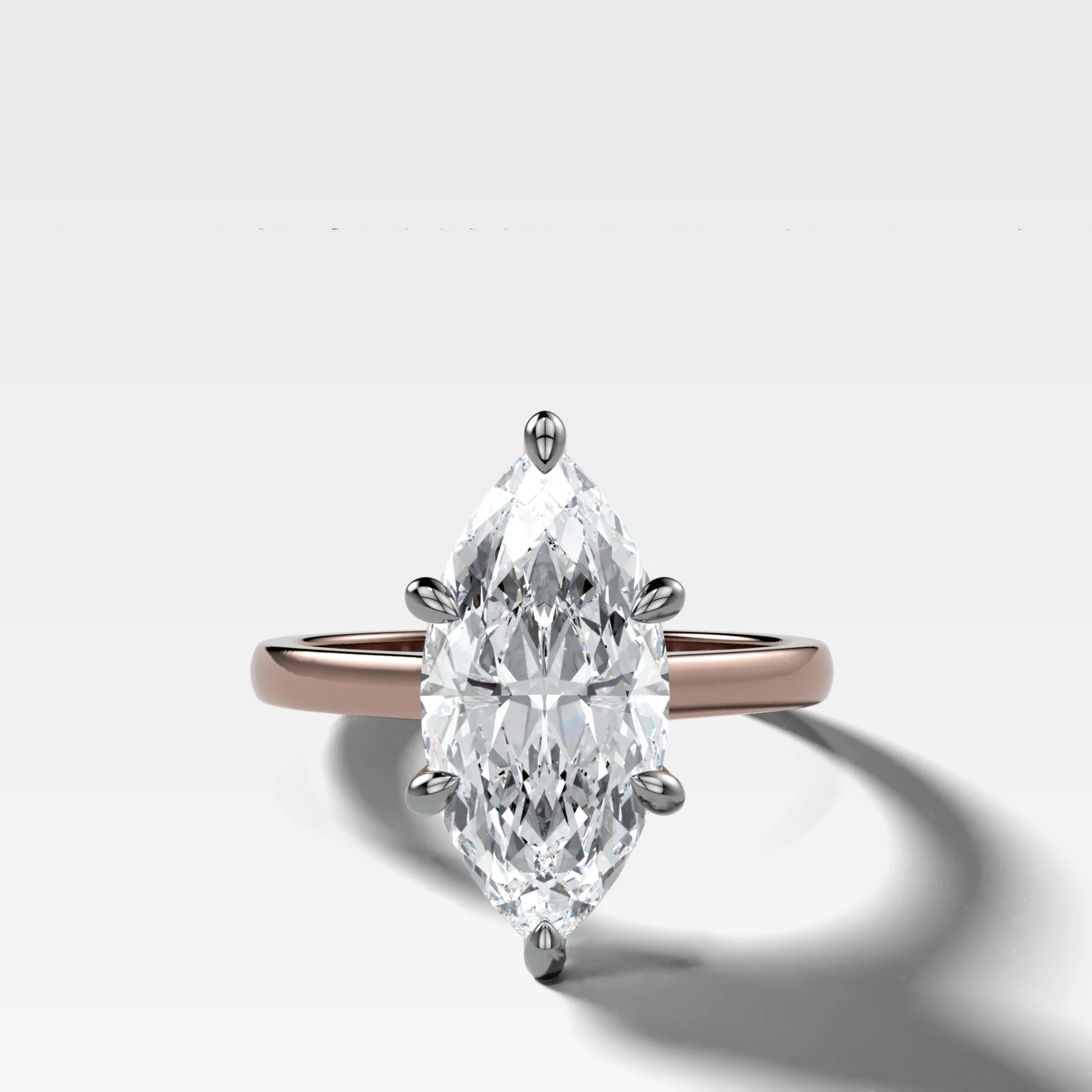 Supernova Solitaire Engagement Ring With Marquise Cut Diamond - Image 4