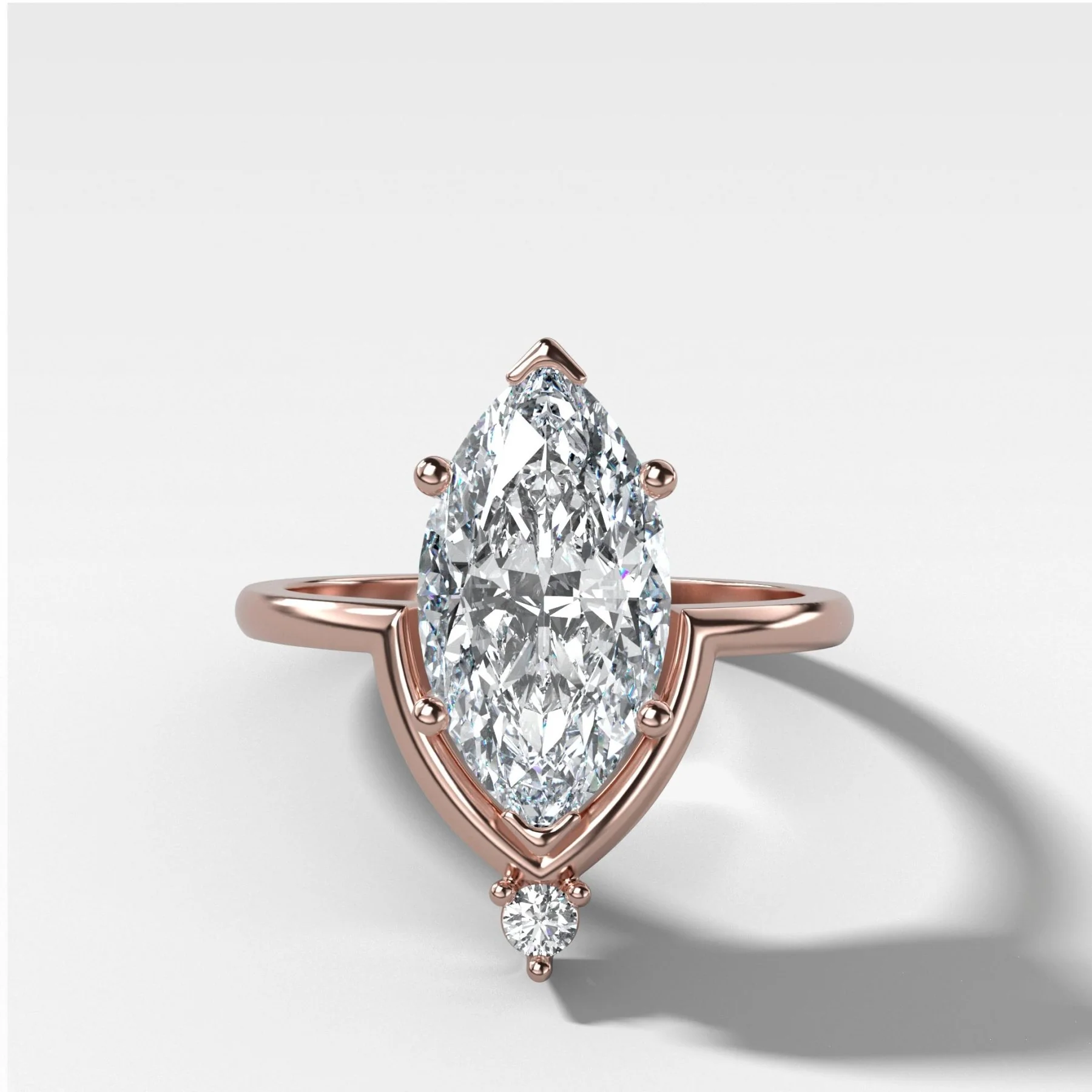 Taurus Engagement Ring with a Marquise Cut Diamond - Image 3