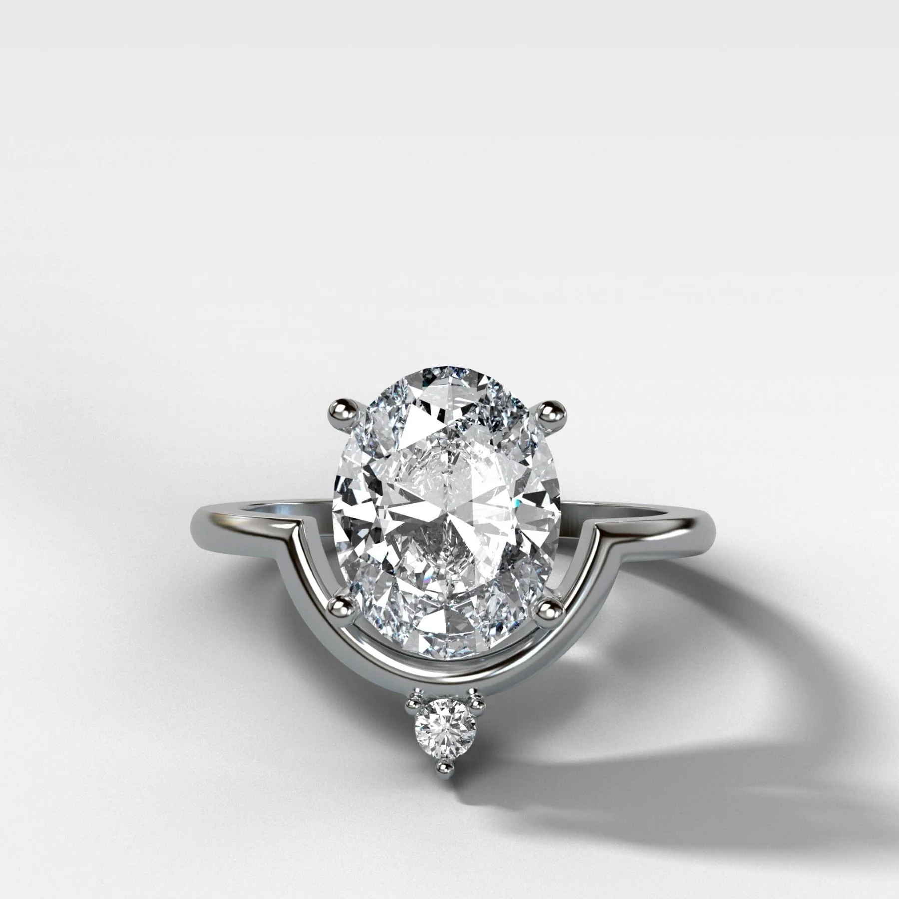 Taurus Engagement Ring with an Oval Cut Diamond - Image 3