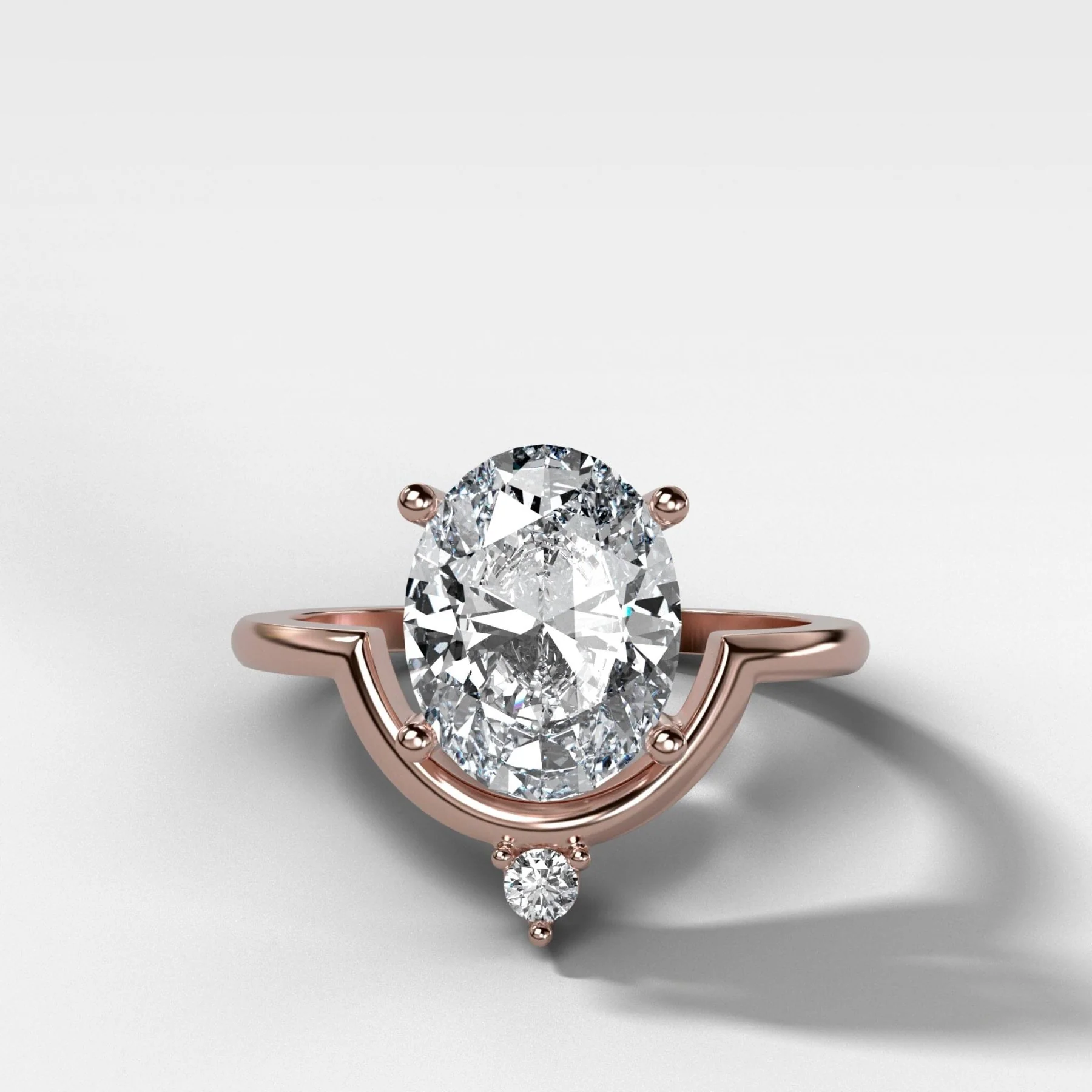 Taurus Engagement Ring with an Oval Cut Diamond - Image 4