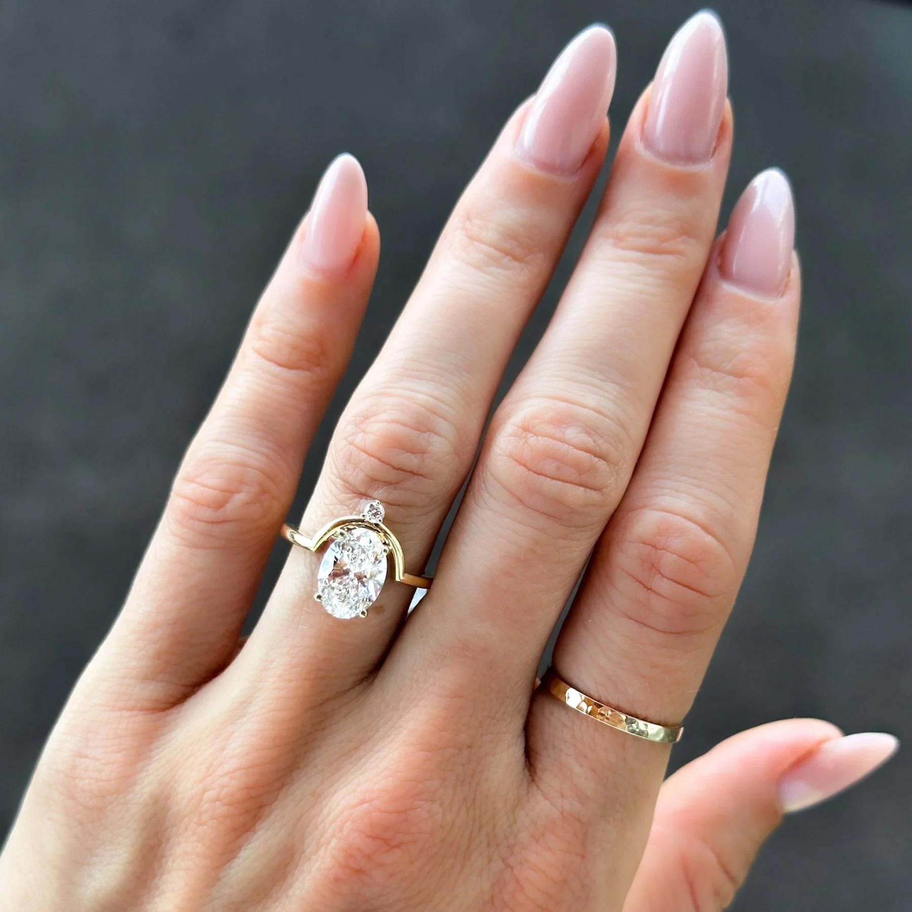 Taurus Engagement Ring with an Oval Cut Diamond - Image 5