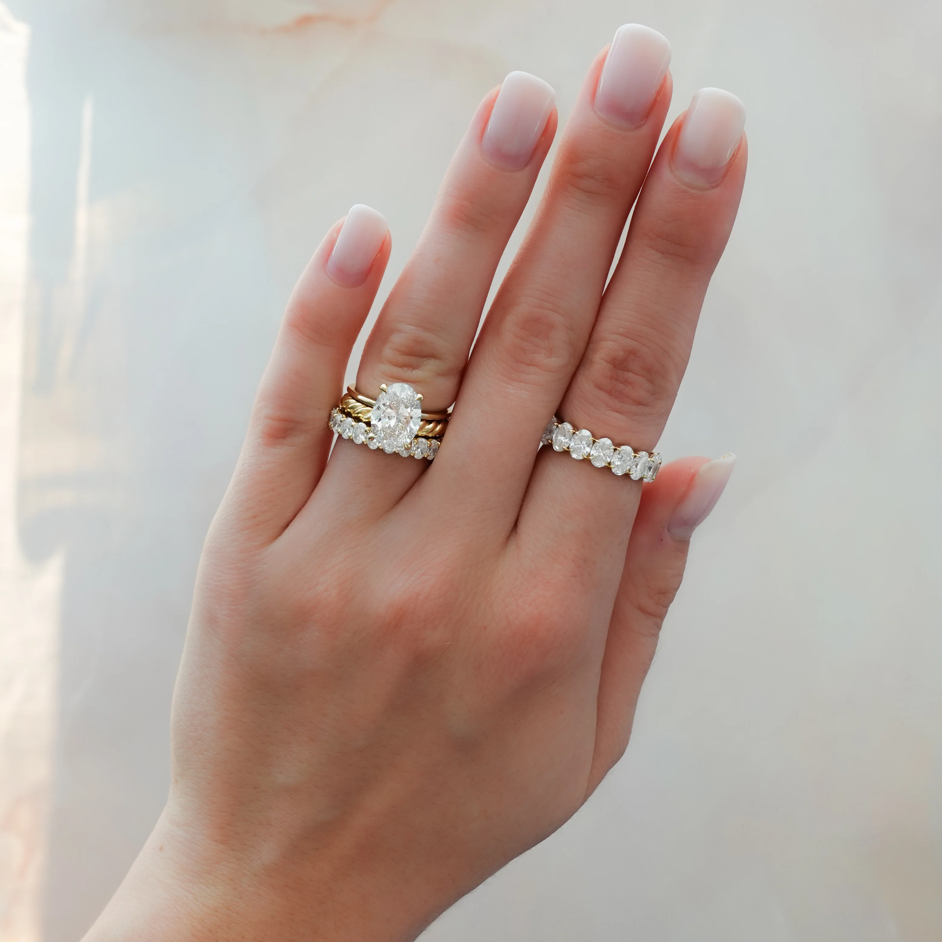 Thin + Simple Solitaire Engagement Ring With Oval Cut Diamond - Image 7