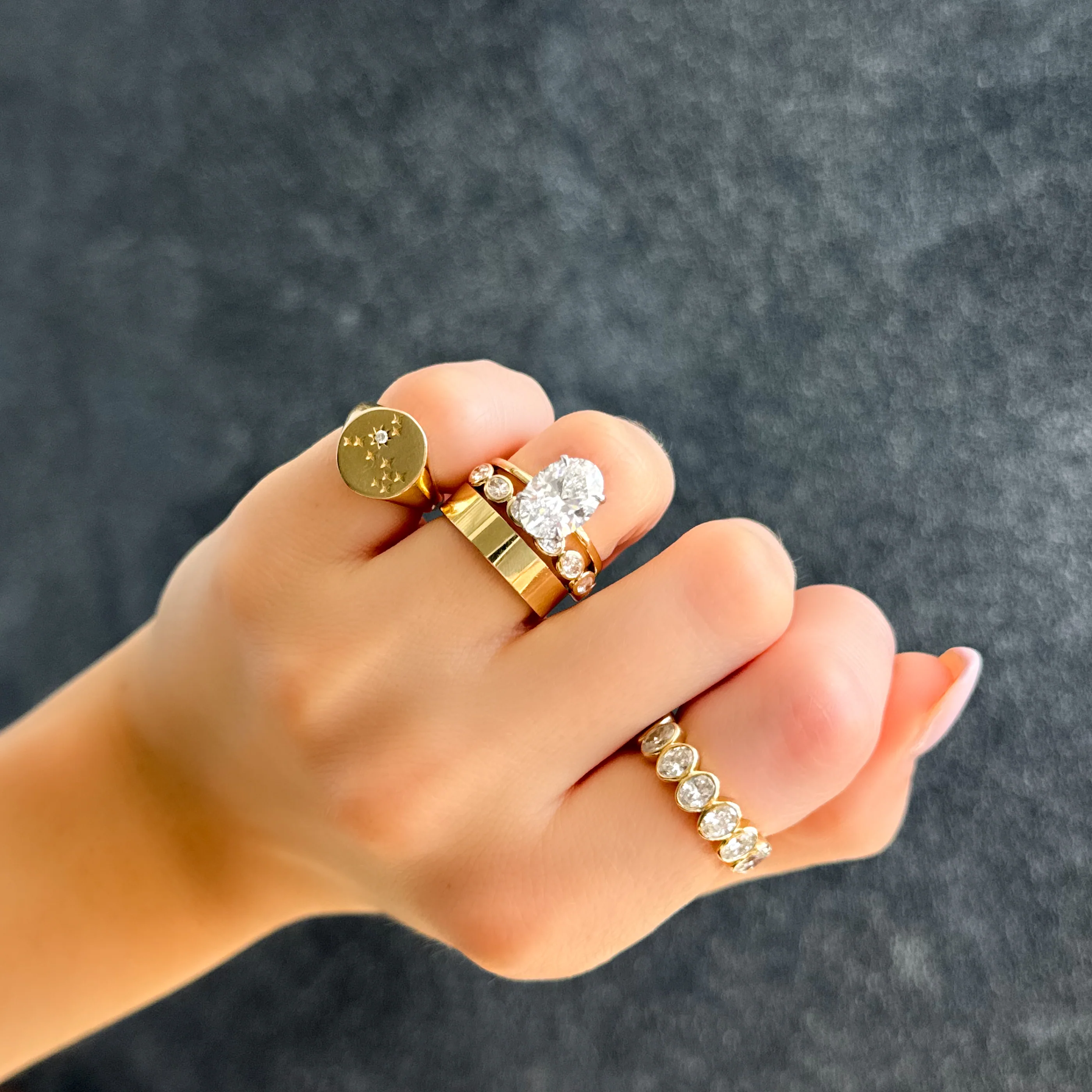 Thin + Simple Solitaire Engagement Ring With Oval Cut Diamond - Image 9