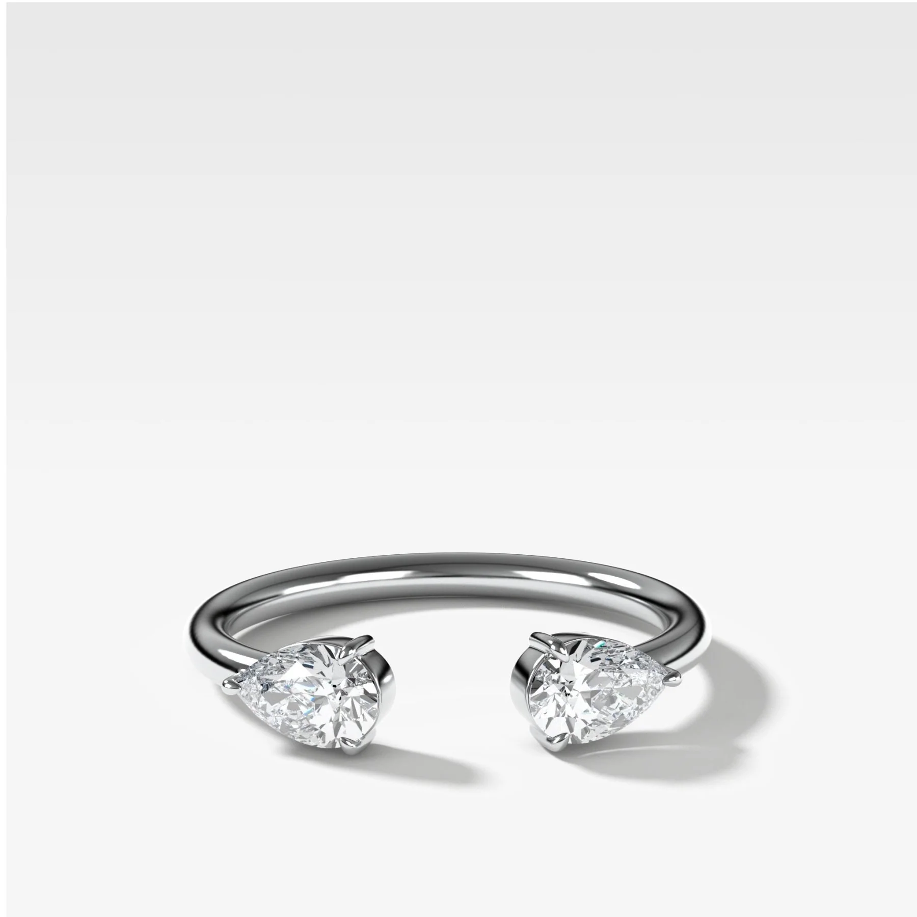 Twin Pear Diamond Finger Cuff - Image 3