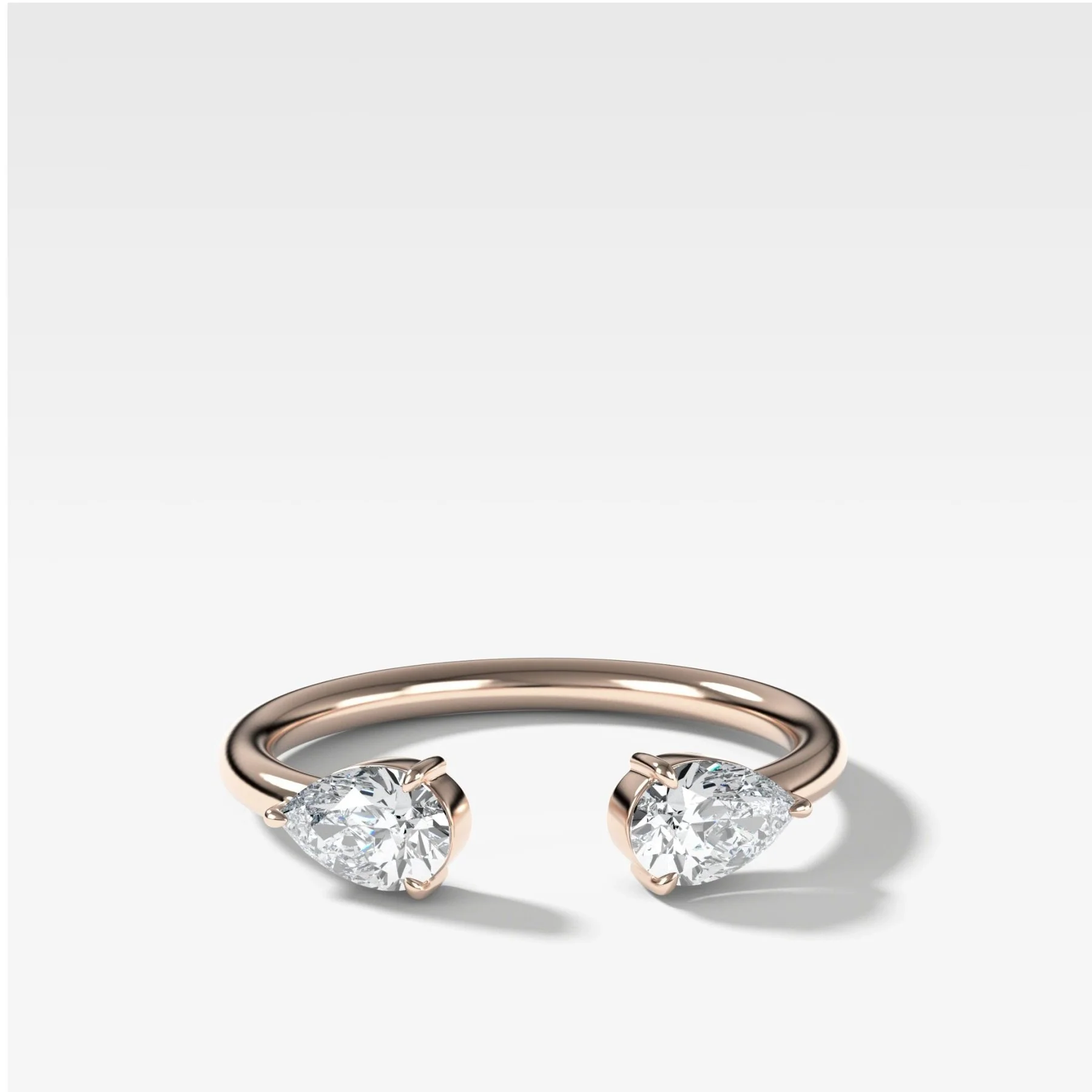 Twin Pear Diamond Finger Cuff - Image 4