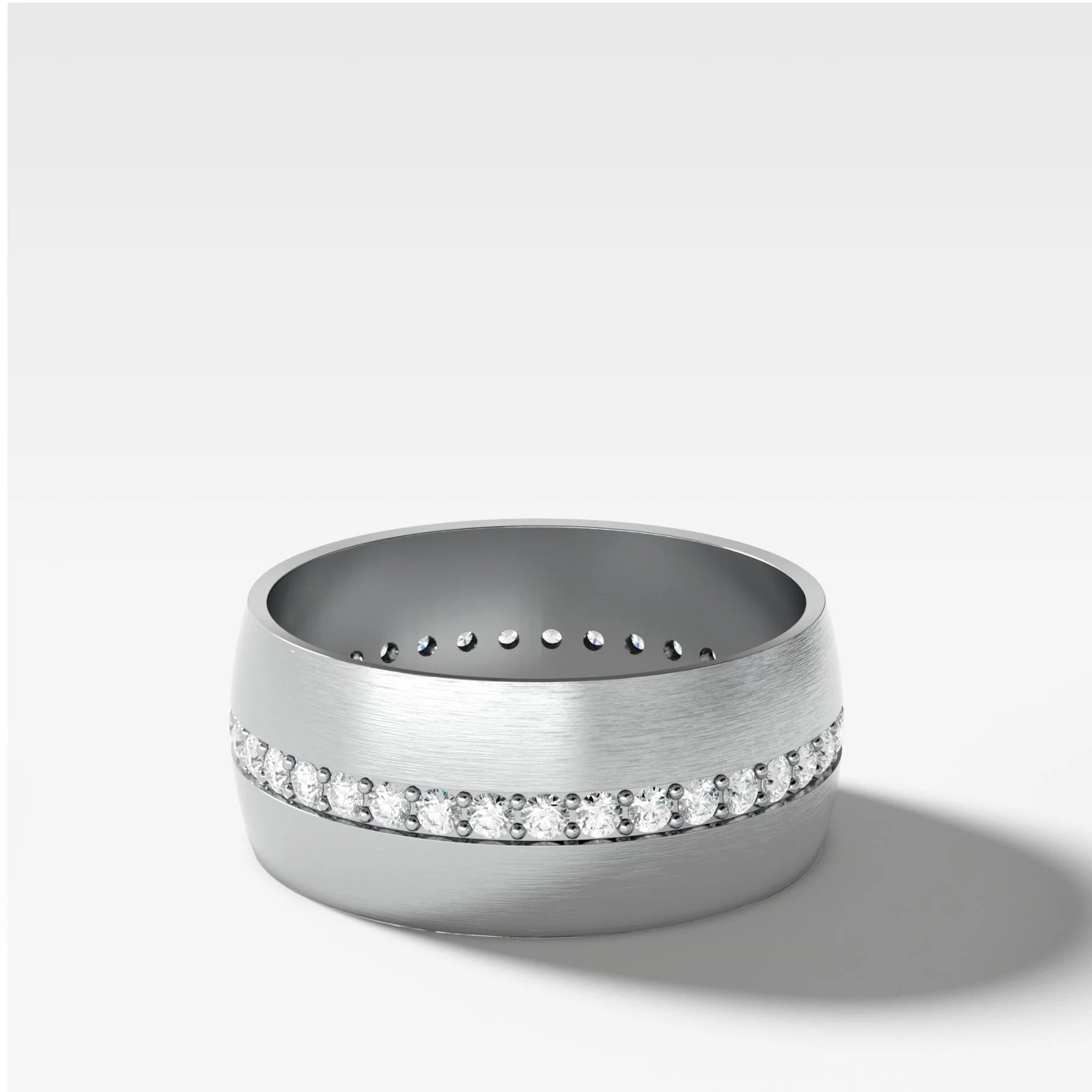 Wide Dome Diamond Pavé Eternity Band - Image 3
